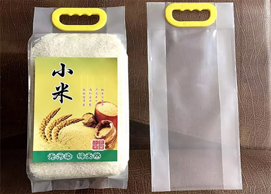 le support de riz de 5kg 10kg vers le haut de l'emballage alimentaire met en sac 8 côtés a scellé stratifié