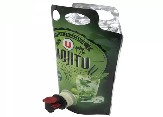 Le support adapté aux besoins du client vers le haut de poche de bec papier d'aluminium 3l la boisson Juice Wine Liquid