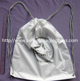 Emballage personnalisé de promotion de pp/sac à dos en plastique blanc de cordon