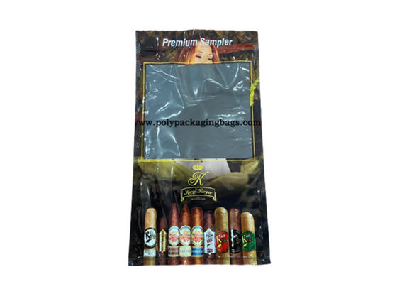 Sacs de empaquetage rescellables Humidité-résistants de cigarette imprimés par coutume et de cigare