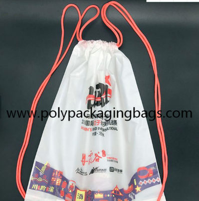 sac à dos en plastique de cordon de LDPE de CPE de corde de coton de 7mm