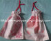 Petits sacs de cordon en plastique blancs recyclables avec la fleur imprimée pour des sous-vêtements