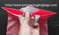 Le cintre en plastique de gousset latéral rose met en sac de grande taille pour le cadeau/épicerie