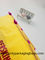 Les sacs de cordon promotionnels de maille en nylon imperméable jaune/ont personnalisé des sacs de cordon
