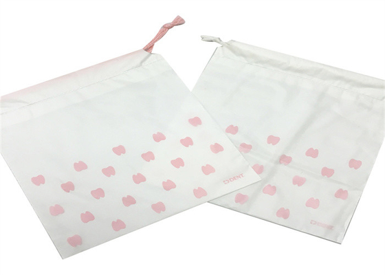 L'en plastique réutilisable de cordon de sac biodégradable sachet le petit conditionnement en plastique les vêtements de impression que faits sur commande gainent le sac de empaquetage