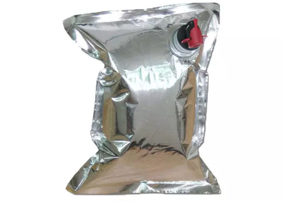 Sac liquide de BAVOIR de vin rouge de quadruple de joint de sac de boissons en plastique argentées réutilisables de papier aluminium avec la broche