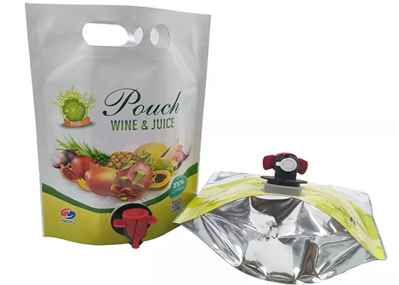 la catégorie comestible de 1L 2L 3L 4L 5L tiennent la poche, sacs de vin de papier d'aluminium avec le bec