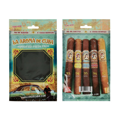 Sac d'emballage de cigares de haute qualité 90 jours, support d'humidificateur en plastique, 65-75% HR, BOPP PE PE, impression en héliogravure