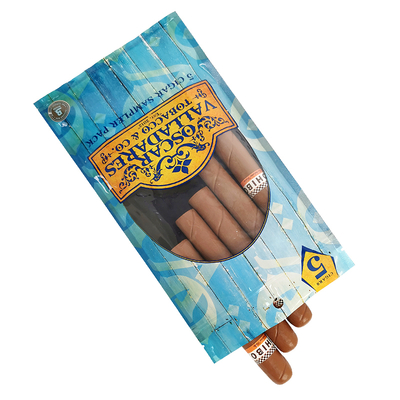 Impression à la gravure sur mesure Sacs de cigares humidifiés Ziplock Sacs de cigares humides 5 cigares Package simple avec fenêtre transparente Package en plastique
