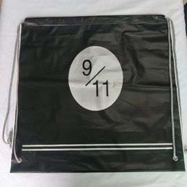 Sac à dos transparent à sac de corde, sacs de cordon en plastique clairs extérieurs noirs