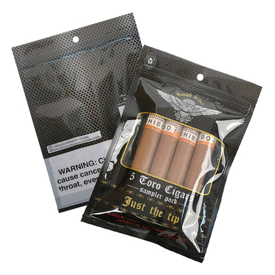 Logo imprimé personnalisé à l'épreuve de l'humidité 3 côtés scellés sac humidor pour cigares pour les voyages et l'humidité / humidificateur emballage