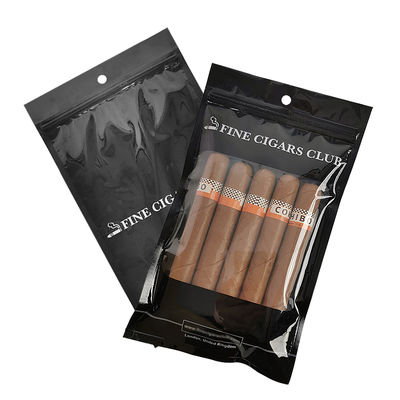 Sac d'emballage en plastique auto-développé - Sacs à cigares / Sac à cigares d'humidité avec fermeture éclair et fenêtres