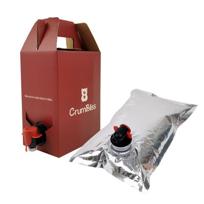 1L-10L Sac de remplissage de biberon pour boissons aseptiques dans la boîte de scellé thermique Sac en aluminium pour vin et jus avec robinet Vitop pour eau minérale