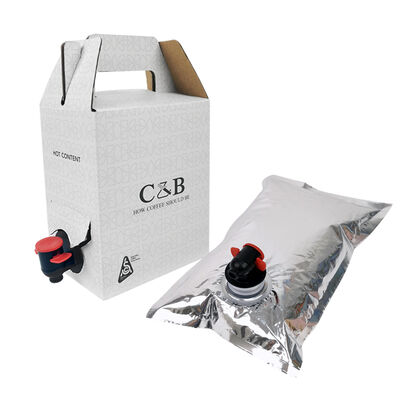 Solution d'emballage souple sans robinet en plastique pour sacs BIB en boîte, compatible avec les équipements de remplissage et de scellage automatisés