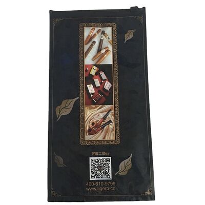 OPP LDPE Matériau stratifié Sac humidor pour cigares Conçu pour contenir 5 cigares Parfait pour maintenir des niveaux d'humidité optimaux