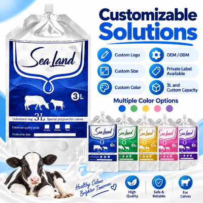 Sachet à bec refermable pour emballage de liquides, idéal pour emballer des jus, des sauces et des détergents liquides