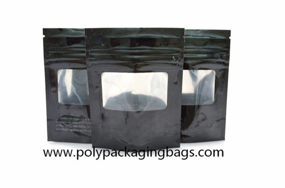 Tenez le sac Standup de sachet en matière plastique de tirette avec la fenêtre transparente pour l'emballage alimentaire