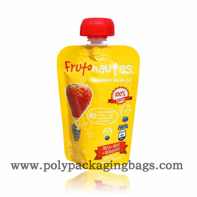 Gravure imprimant le fruit Juice Pouch With Suction Nozzle de 0.18mm
