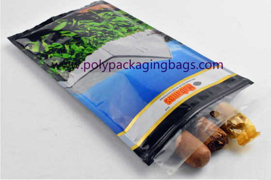 Impression de couleurs rescellable du sac 7 d'emballage de cigare de tirette avec le système d'humidification
