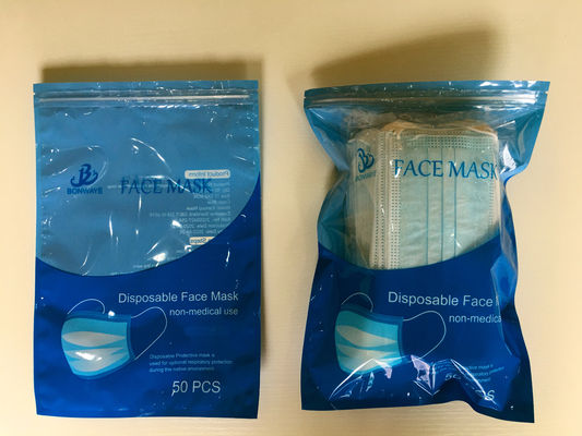 Sac zip-lock de Reselable de sac d'emballage de masque stratifié par PE étanche à l'humidité d'ANIMAL FAMILIER de CMYK OPP pour le masque