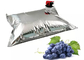 Le sac de électrodéposition en aluminium de BAVOIR dans la boîte avec le conditionnement en plastique de boisson de vin de liquide de broche a adapté aux besoins du client