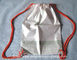 Coutume blanche de empaquetage personnalisée de sac à dos de cordon de cadeau en plastique