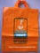 Vêtements oranges de plastique empaquetant le sac mou de poignée de boucle en LDPE de HDPE