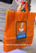 Vêtements oranges de plastique empaquetant le sac mou de poignée de boucle en LDPE de HDPE