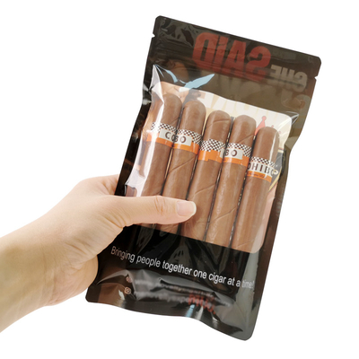 Sacs à fermeture à glissière pour cigares en plastique personnalisés et ré-fermé avec boîte d'affichage