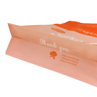 Sac de nourriture pour animaux de compagnie personnalisé sac à fermeture à glissière à nouveau verrouillable sac de barrière à fond plat sac de nourriture pour animaux de compagnie