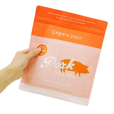 Sac de nourriture pour animaux de compagnie personnalisé sac à fermeture à glissière à nouveau verrouillable sac de barrière à fond plat sac de nourriture pour animaux de compagnie