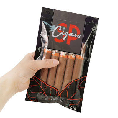 Sacs d'humidification personnalisés pour cigares avec système d'humidification et fermeture zippée