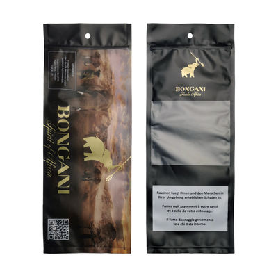 Logo personnalisé Sacs Mylar en plastique Sacs de contrôle de l'humidité des cigares Avec fermeture à glissière Sac humidor Sacs d'emballage de cigares humidor