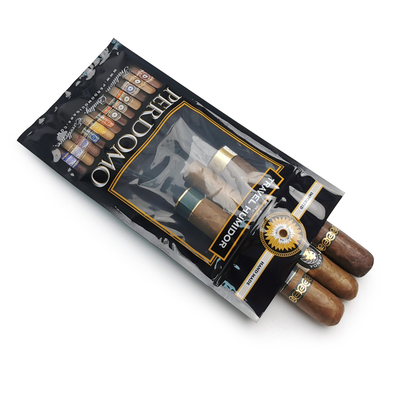 Sachet unique composite Ziplock personnalisé pour emballage de cigares avec humidité, sachet hydratant pour cigares