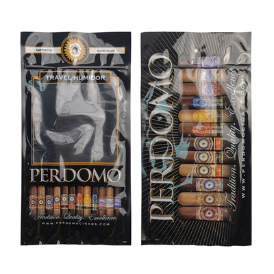Sachet unique composite Ziplock personnalisé pour emballage de cigares avec humidité, sachet hydratant pour cigares