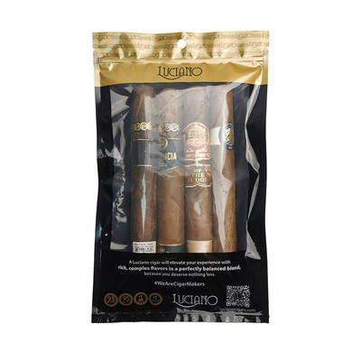 Sac d'humidor de voyage pour cigares avec impression personnalisée, 4-6 cigares, pochettes en plastique humidifiées avec sac d'emballage pour cigares