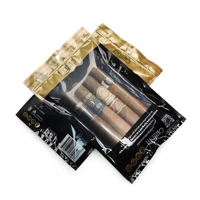 Sac d'humidor de voyage pour cigares avec impression personnalisée, 4-6 cigares, pochettes en plastique humidifiées avec sac d'emballage pour cigares