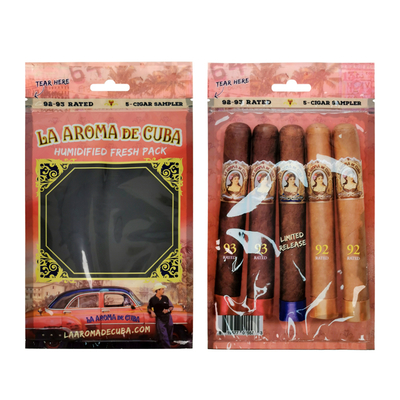 Sacoche hydratante pour cigares avec gravure d'impression Sacoches d'humidité pour cigares Sacoches d'humidité pour cigares Sacoches d'humidité pour cigares à fermeture à glissière