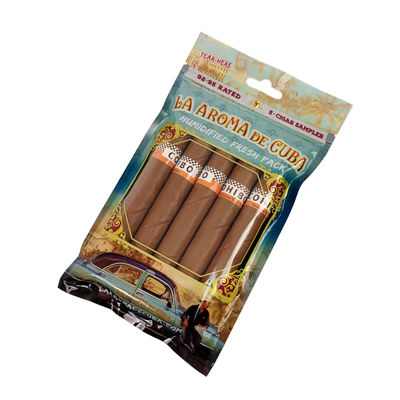 Sac d'emballage de cigares de haute qualité 90 jours, support d'humidificateur en plastique, 65-75% HR, BOPP PE PE, impression en héliogravure