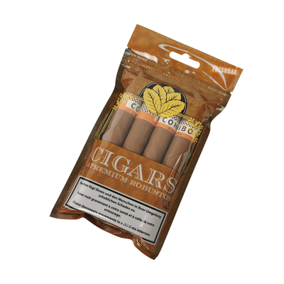 Étui de voyage à cigares de luxe en cuir personnalisé avec humidificateur, sac humidificateur portable doublé de cèdre, pochette Ziplock pour le contrôle de l'humidité