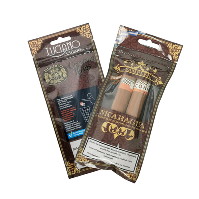 Sac d'emballage de cigares hydratant fabriqué en usine avec fermeture à glissière en plastique Mylar Pouch Leaf Wrap à l'épreuve de l'humidité pour le stockage du tabac