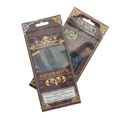 Sac d'humidification personnalisé professionnel pour cigares, sacs d'emballage de cigares en plastique humidifiés personnalisés