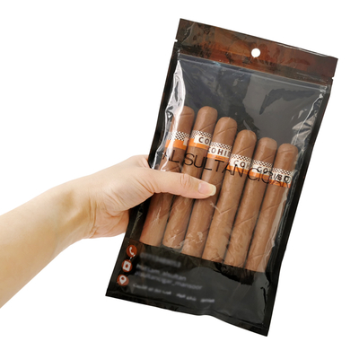 Sac d'humidité de cigare durable et réutilisable personnalisé avec fermeture à glissière New Age Produit d'emballage et d'impression pour cigares