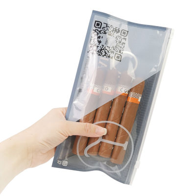 Emballage Fabricant Fermeture à glissière Poche d'emballage Cigarette Fermeture à glissière Sac en boîte Sac en plastique pour cigares