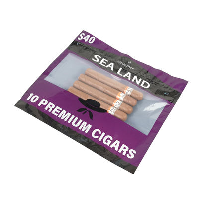 Emballement direct d'usine Impression 3 sacs de scellage latéraux Emballage alimentaire Mylar sacs de tabac Sacs à cigarettes sur mesure avec fermeture à glissière