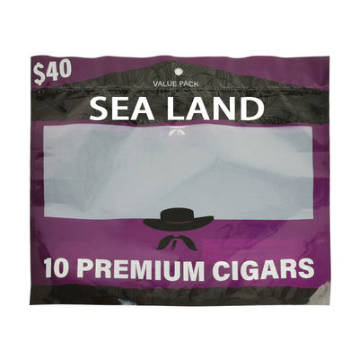 Emballement direct d'usine Impression 3 sacs de scellage latéraux Emballage alimentaire Mylar sacs de tabac Sacs à cigarettes sur mesure avec fermeture à glissière