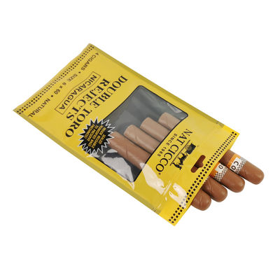 Emballage de tabac personnalisé Humidificateur Sacs en plastique Humidificateur de cigare humidifié Sacs humidificateurs pour 4-5 cigares avec hygromètre et diviseur