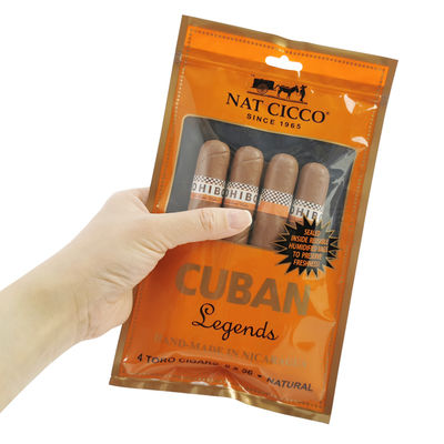 Sac d'humidor de voyage pour cigares avec impression personnalisée, 4-6 cigares, pochettes en plastique humidifiées avec sac d'emballage pour cigares