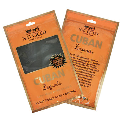 Sac d'humidor de voyage pour cigares avec impression personnalisée, 4-6 cigares, pochettes en plastique humidifiées avec sac d'emballage pour cigares