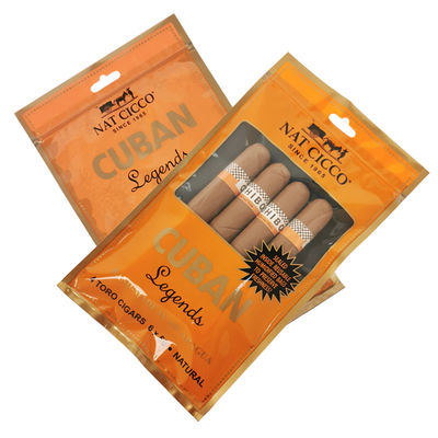 Emballage de tabac personnalisé Humidificateur Sacs en plastique Humidificateur de cigare humidifié Sacs humidificateurs pour 4-5 cigares avec hygromètre et diviseur